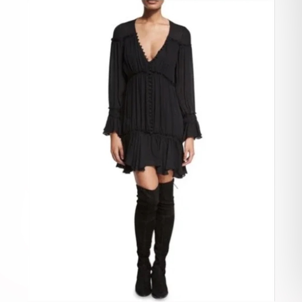 Cinq a Sept Ashburn Tiered Silk Dress
